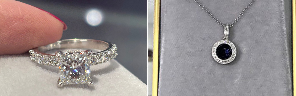 front of store and diamond ring